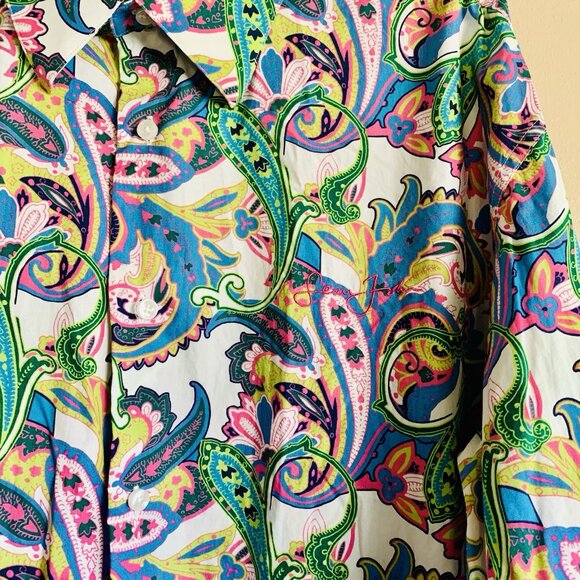 Sean John Multicolor Paisley Floral Long Sleeve Shirt Cotton‎ Button Down XXXL - Picture 3 of 6